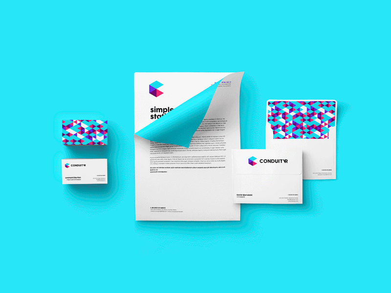 Brand Identity ® brand branding construction cube geometric identity logo logotype process stationary vr webdesign