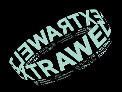 Dachstock - Extrawelt gig techno typography