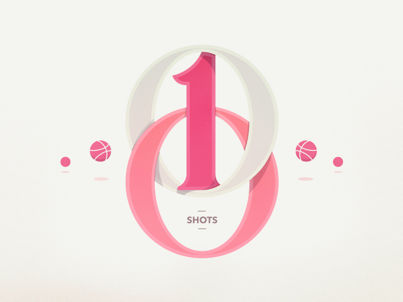 A Hundred Shots 100 basketball dribbble hundred landmark monogram pink shot shots