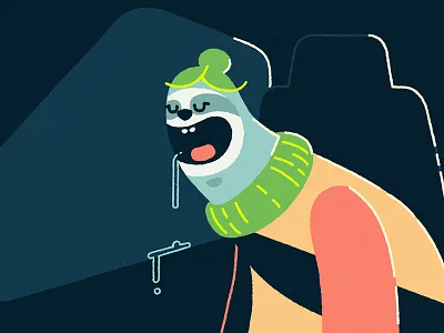 Mamma sloth car character colorful dribble dribbling mamma mom sloth window