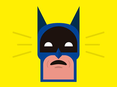 Batman batman comic flat illustration