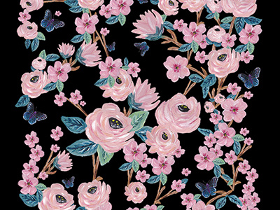 Experimenting butterflies florals flowers nature painting pattern photoshop weddings