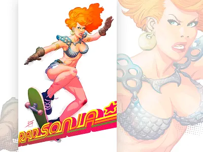 Radsonja poster red sonja skate