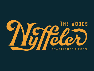 Nyffeler lettering old time script swash type typography woods