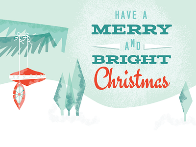 Merry Christmas Dribbble! illustration merry christmas retro typography vintage