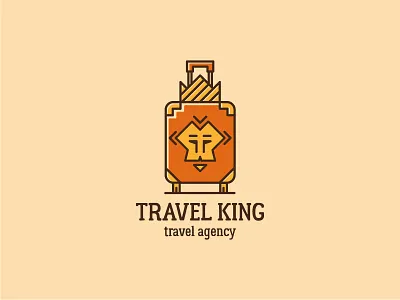 Travel King agency case fun lion logo sale travel