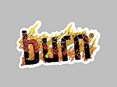 Burn Sticker 3 bread burn illustration skull sticker vector vinyil