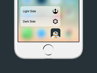 bb8 ios app icon concept 3dtouch app bb8 concept icon ios redesign starwars