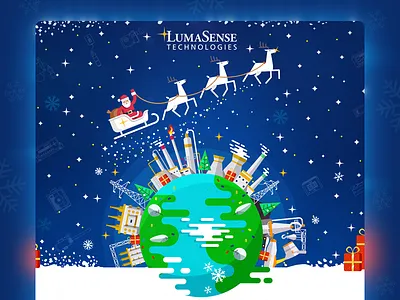 Industrial Christmas III christmas energy flat greeting holiday industrial new year oil petrochemical steel xmas