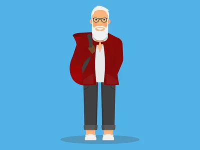 New Santa christmas flat illustration hipster holiday rebrand santa skinny jeans swag