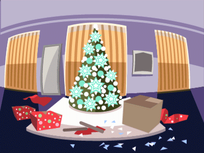 GIFMAS - Beyonce 7-11 7 11 711 animation beyonce blue christmas confetti gif gold surprise sweater tree