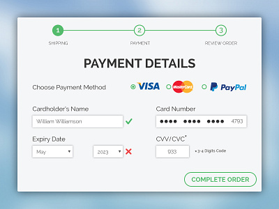 100 Days of UI - Day 004 (Credit Card Payment) buy card credit interface minimal payment shop simple ui widget