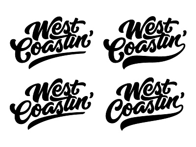 West Coastin' Concepts handlettering lettering logo script swash type