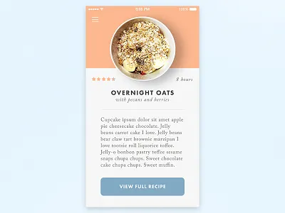 The Big 50 #07 dailyui mobile recipe ui