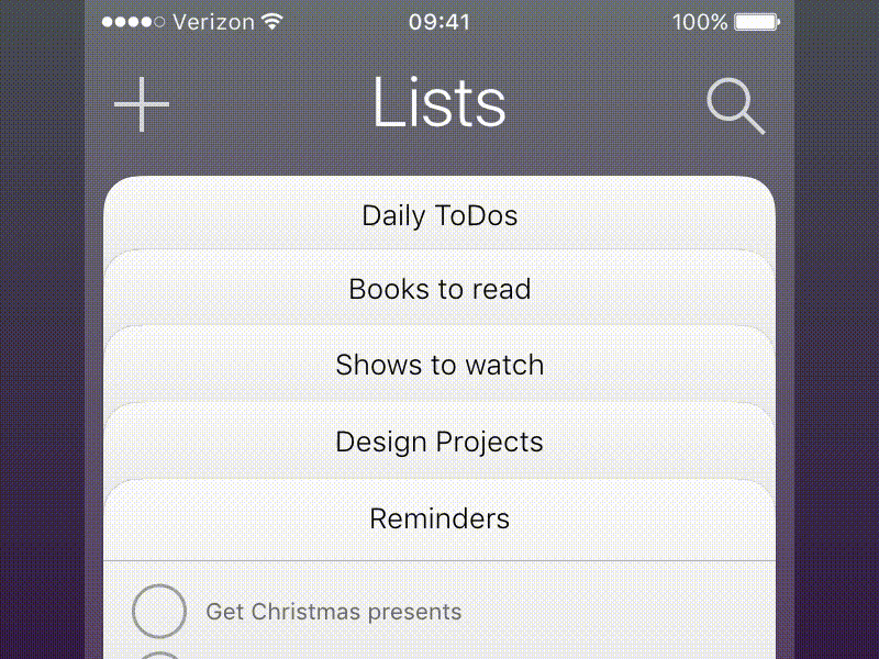 DailyUI #042 ToDo List 042 cards checklist dailyui motion reminders todo list