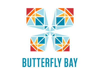 Butterfly Bay Logo aquarium bay butterfly butterfly house color fish logo mosaic