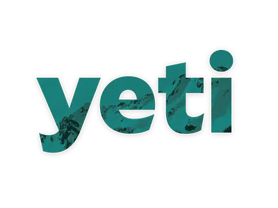 Knockout black font knockout mallory mountains type typography wordmark yeti