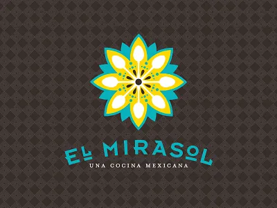 El Mirasol logo 3 detail eat floral food logo spoon sun sunflower