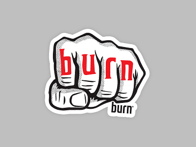 Burn Sticker 4 bread burn fist illustration sticker vector vinyil