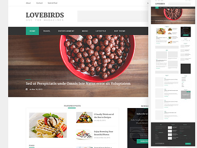Magazine Wireframe blog clean magazine minimal simple theme wordpress
