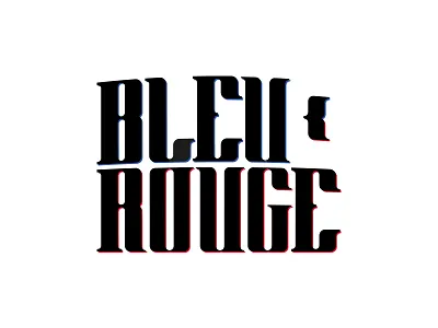 Bleu Rouge bleu font logo logotype red rouge typo typography