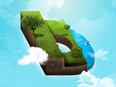 26 Days of Type "D" d days earth layers letter realistic type typefight