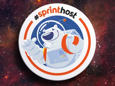 Sprinthost astronaut bear children cute illustration polar bear space star starlight universe