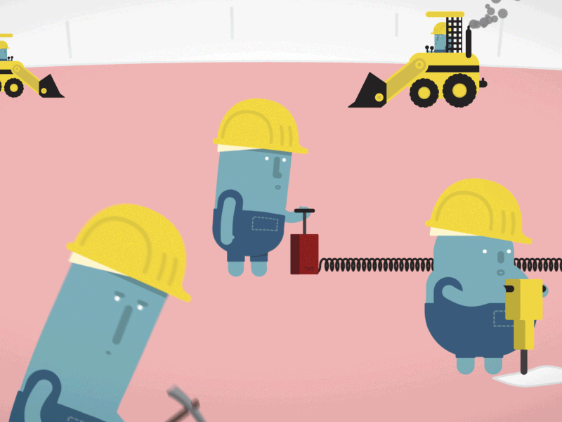 Little worker 2d animation character design gif little motion vector worker