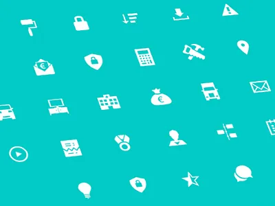 Insurance icons flat icons insurance minimalistic