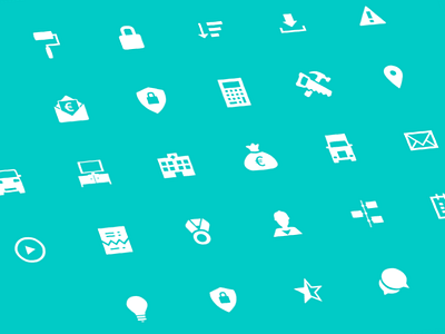 Insurance icons flat icons insurance minimalistic