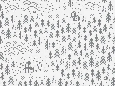 Mysterious Forest: Part 1 forest house icon line medieval minimalism