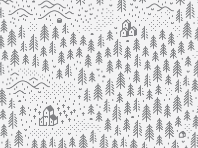 Mysterious Forest: Part 1 forest house icon line medieval minimalism