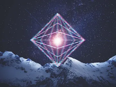 Geometric Experiment galaxy geometric mountains