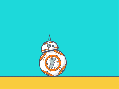 BB8 animation bb 8 bb8 cloudes motion star wars starwars vector