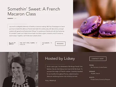 Event Page ecommerce product details