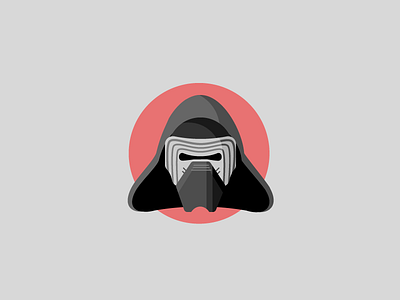 Kylo Ren badge darth vader empire flat icon kylo ren light saber star starwars vector wars