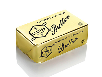 Station Butter branding butter packaging