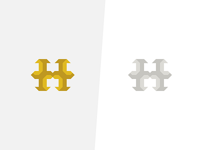 capital h branding gold h identity royalty silver symbol