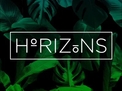 Horizons california design horizon horizons icon logo minimal palms rectangle type typography wordmark
