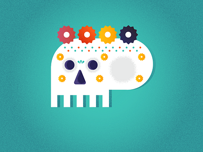 Skull day of the dead dia de los muertos