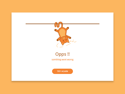 Error Page card cat design error hanging illustration message ui vector visual