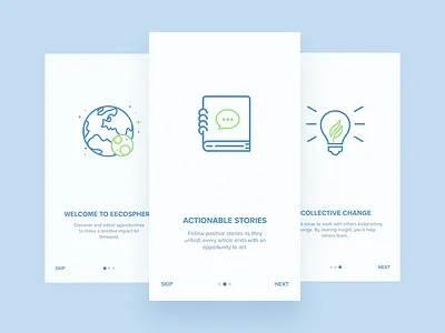 Onboarding Screens app icons intro ios mobile screen ui