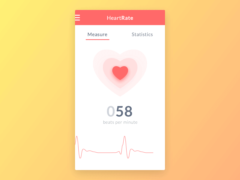 Example of Heart Rate Monitor Animation
