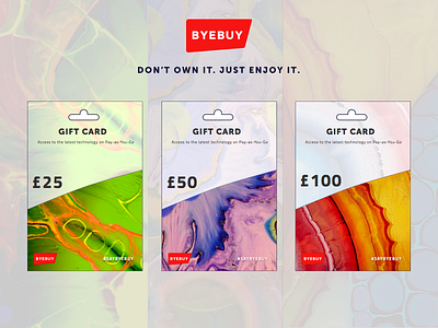 BYEBUY Gift Card byebuy card colors cosmic gift gradient