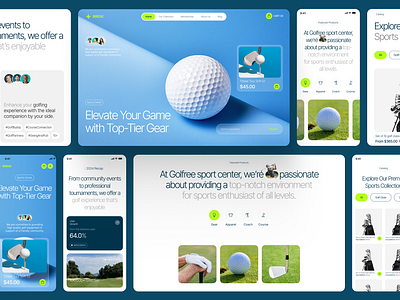 BIRDIE - High End Golf Equipment Market Mobile Version branding design equipment golf landing page luxury market marketplace minimal online shop rich sport ui ui design uiux web design website