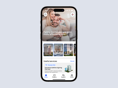 Buildings: Home Page app buildings design home main mobile mobile app ui