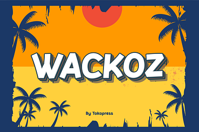 WACKOZ branding children classic display font font gaming movie music playful poster retro thumbnails vintage youtube