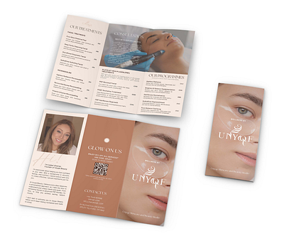 Skincare Services Menu / Brochure aesthetics brand identity branding brochure clinic design flyer design graphic design logo marketing materials medical menu price list services menu skincare treatments trifold