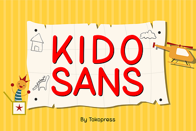 KIDOSANS branding children design display font font fun funny game gaming kids movie playful poster typeface youtube