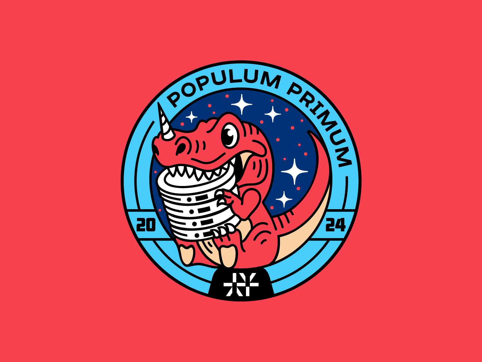 Example of Retro Mascot T Shirt Illustration